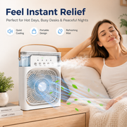 Portable Mini Air Cooler Fan with Cooling Mist