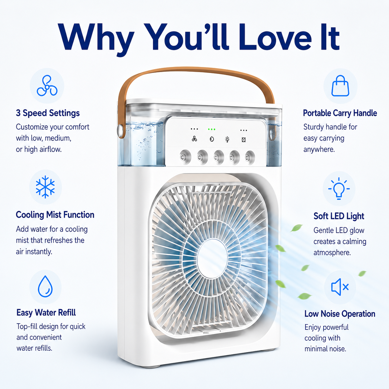 Personal air cooler fan for study room and office desk Pakistan